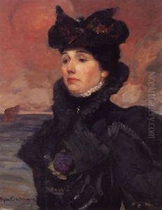 Portrait Of A Lady In A Black Hat
