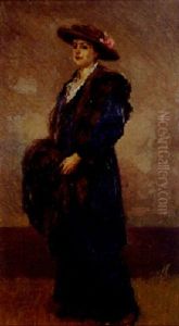 Mrs. Bunny In A Blue Dress by Rupert Charles Bunny