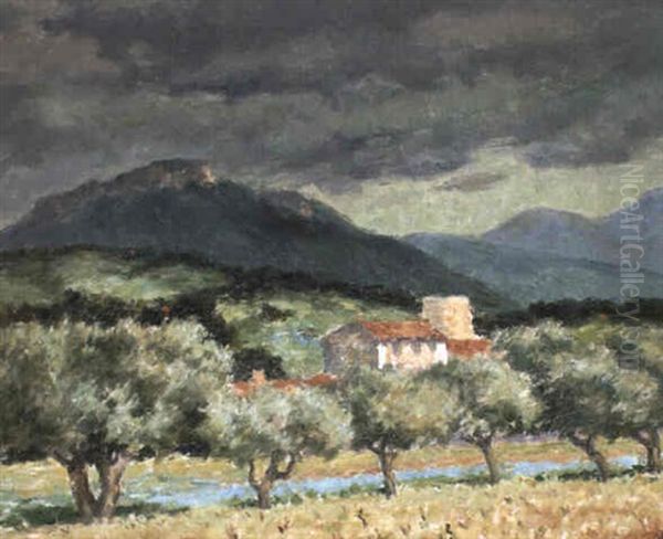Farmhouse And Olive Trees, South Of France - view 1
