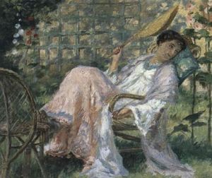 Jeane Morel, The Artist's Wife, Seated In A Wicker Chair Jeane Morel, The Artist's Wife, Seated In A Wicker Chair