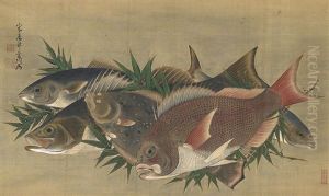 Group Of Fish by Miki Bunryu