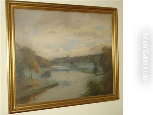River Landscape With Aberdeen In The Distance - view 1