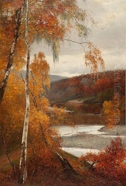 Birches On The Riverbank - view 1