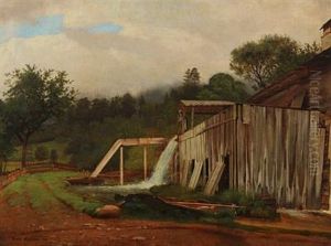 Mountainscape With Old Watermill by Heinrich Buntzen