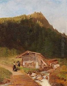 Parti Fra Brauenburg Ved Inntal I Tysk Tyrol Parti Fra Brauenburg Ved Inntal I Tysk Tyrol