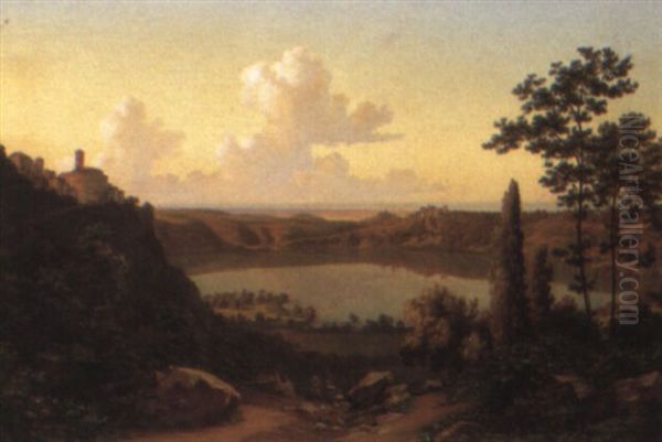 Lago Di Nemi Con Genzana - view 1
