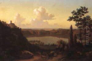 Lago Di Nemi Con Genzana Lago Di Nemi Con Genzana
