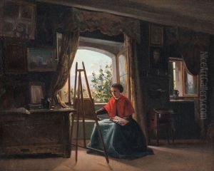 La Pittrice by Ferdinando Buonamici