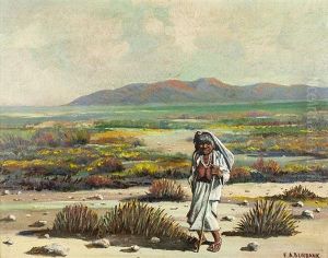 Native American Woman In The Arizona Territory by Elbridge Ayer Burbank