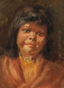 Portrait Of An Indian Girl by Elbridge Ayer Burbank