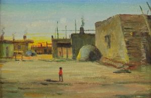 Zia Indian Village by Elbridge Ayer Burbank