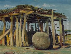 Pima Indian Home In Ruins Sacaton, Arizona