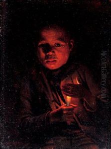 Indian Child With Candle by Elbridge Ayer Burbank