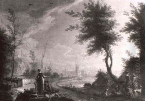 Villageoises Au Bord De La Riviere