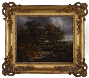Paysage Avec Biches by Ludwig August Burckhardt