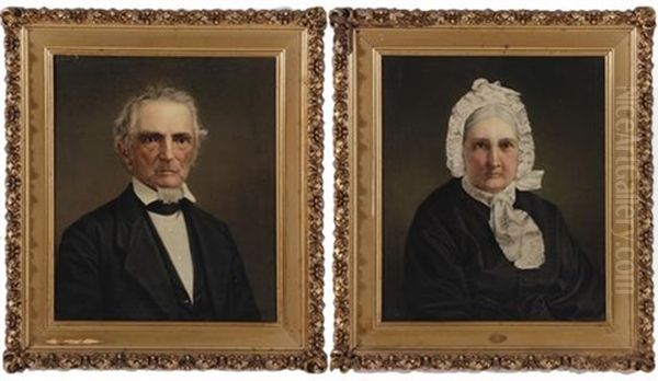 John Conrad Zimmerman (1802-1875) And His Wife Selina Pierce Wannamaker Zimmerman (1810-1889) Of Glenn Springs, South Carolina (pair) - view 1