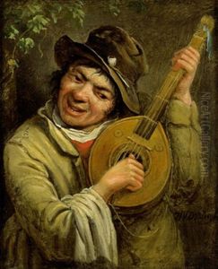 Ein Lautenspieler by Adriaan Van Der Burg