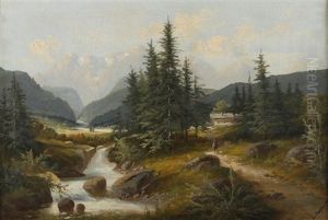 Bachlandschaft by Josef Burgaritzky