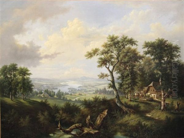 Paysage, Aux Sources Du Danube - view 1