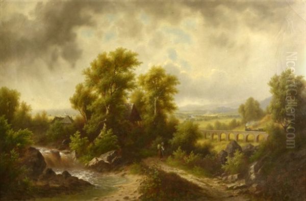 Landscape With A Railroad Bridge - view 1