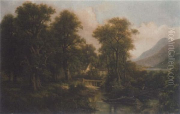 Gebirgslandschaft Mit Fluss - view 1