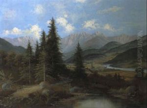 Landschaft Aus Dem Zillertal by Josef Burgaritzky