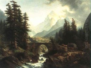Landschaft by Josef Burgaritzky