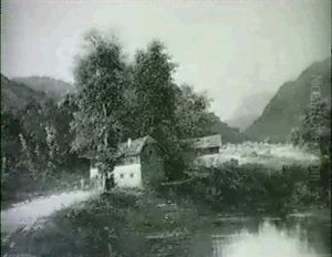 Idyllisches Gebirgstal by Josef Burgaritzky