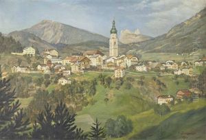 Ort Mit Hohem Kirchturm In Sudtirol