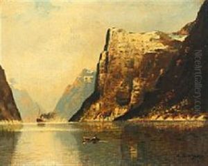 Norwegian Landscape From Nordfjord by Anton Burger