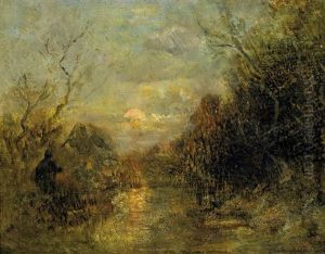 Nachtstimmung Am Waldrand by Anton Burger