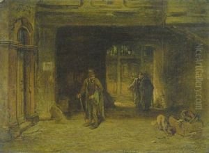 Motiv Aus Der Judengasse In Frankfurt by Anton Burger