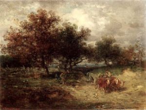 Auf Dem Land Bei Kronberg by Anton Burger