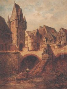 Der Sachsenhauser Bruckenturm Im Jahr 1750 Der Sachsenhauser Bruckenturm Im Jahr 1750