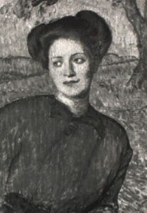 Brustbild Einer Jungen Frau Mit Hochgestecktem Haar by Fritz Burger