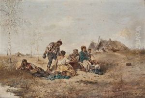 Zigeuner Bei Der Rast by Lothar Buerger