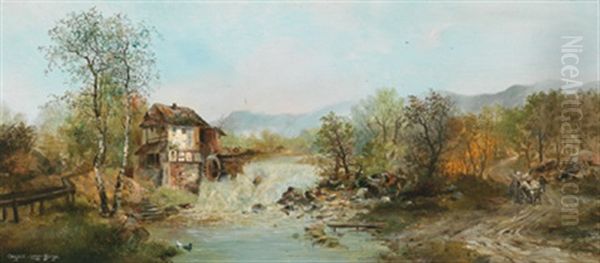 Eine Muhle Am Fluss - view 1