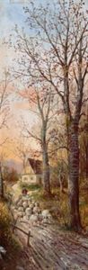 Heimkehr Der Schafherde by Lothar Buerger