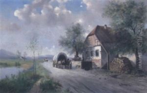 Rast Vor Einem Gasthaus