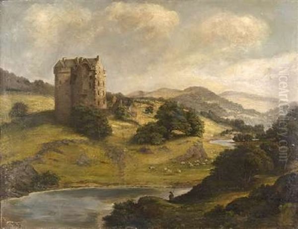 Neidpath Castle, Peebleshire - view 1