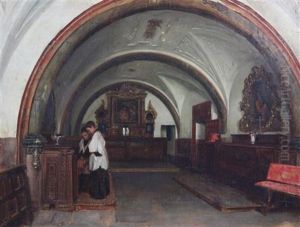 Sacristy Of Salamanca Cathedral by John Bagnold Burgess