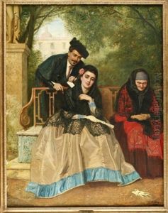Sevillanische Schonheit Und Ihr Verehrer