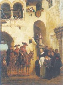 Spanish Monestry Scene by John Bagnold Burgess