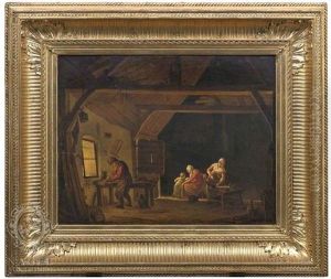 Niederlandisches Werkstattinterieur Mit Einer Handwerkerfamilie