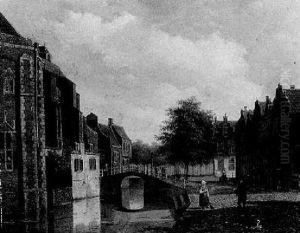 Gracht In Delft by Pieter Daniel van der Burgh