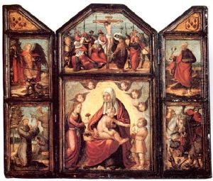 The Madonna And Child With The Infant Saint John The Baptist Ans St. Rosalie, With Seraphim