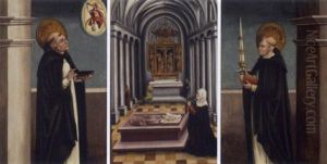 Altarflugel: Die Aufwerweckung Eines Verstorbenen Kindes Auf Dem Grabmal Des Hl. Petrus by Thomas Burgkmair