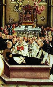 Dominikanerlegende: Die Beisetzung Des Heiligen Dominikus In Der Klosterkirche Von Bologna