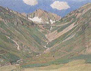 Val Strim Mit Krutzlipas Und Oberalpstock by Max Burgmeier