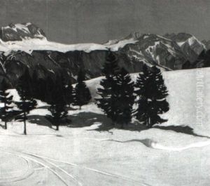 Winterlandschaft Aus Dem St. Galler Oberland by Max Burgmeier